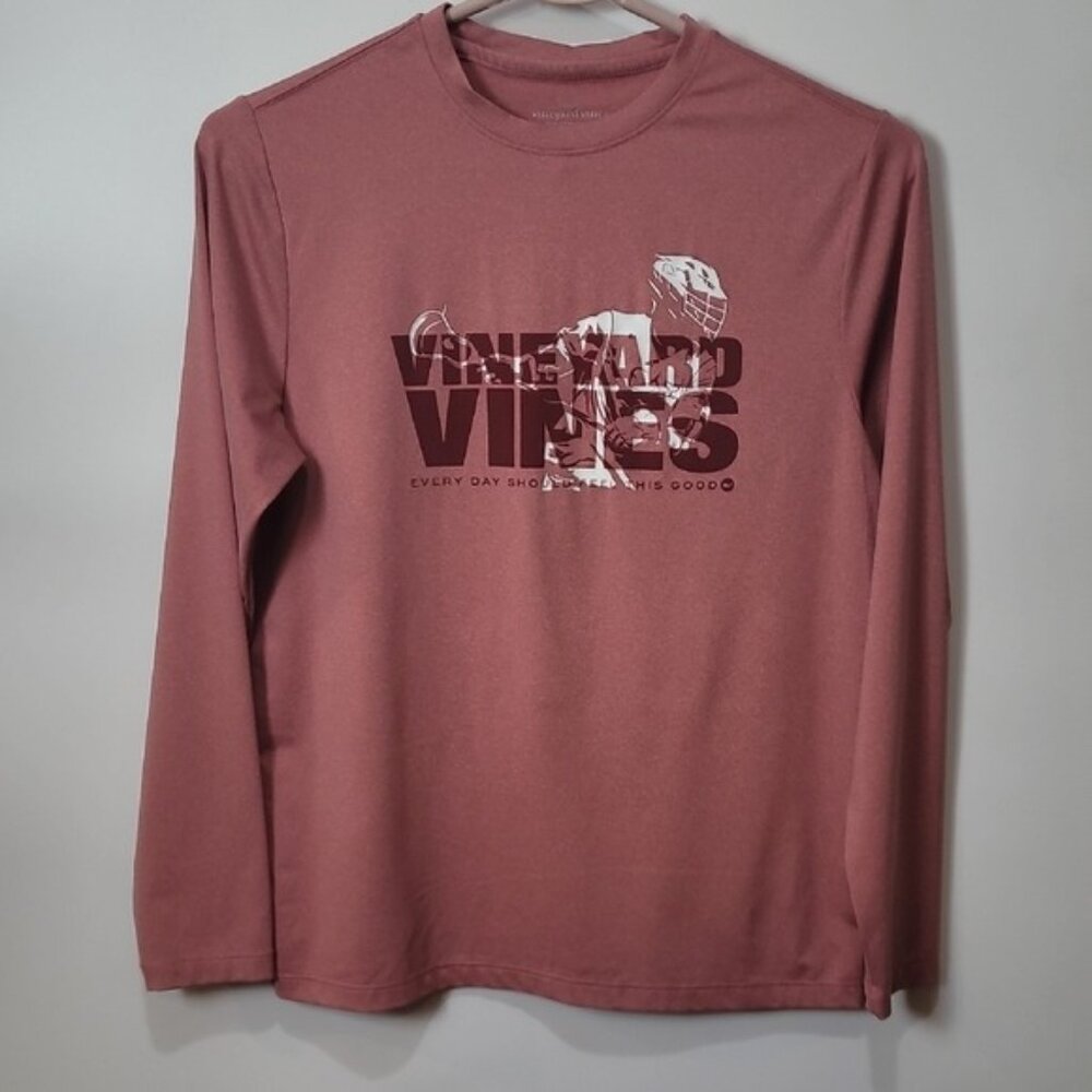 Vineyard Vines Lacrosse Performance Drive The Net Long Sleeve T-Shirt